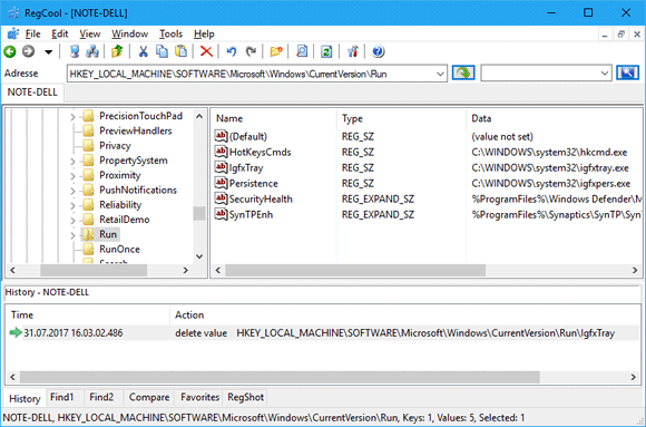 download the new for windows RegCool 1.347